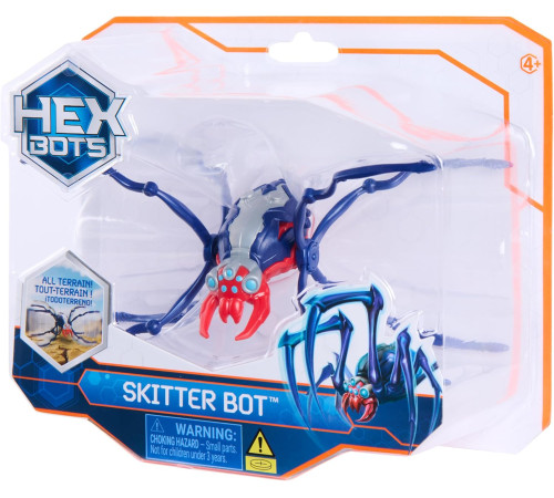 spin master 6072914 jucărie interactivă microrobot-păianjen hex bots skitter bot spider
