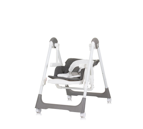 chipolino Стульчик для кормления и качели 2в1 "milk shake" sthms02404gn гранит