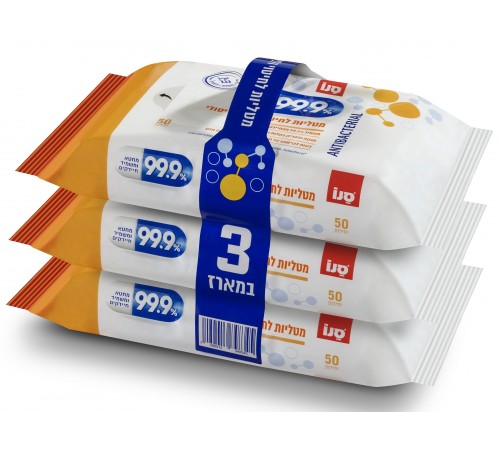Sano "99.9% Antibacterial" Антибактериальные влажные салфетки (3х50 шт.) 848345 sano "99.9% antibacterial" Антибактериальные влажные салфетки (3х50 шт.) 848345