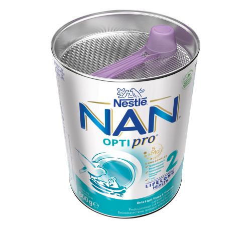 Сухая молочная смесь nan opti pro 2 (6 м +) 800 гр. 