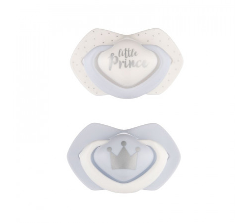 canpol 22/650 suzeta din silicon simetrica "royal baby" (0-6 m.) 2 buc. 