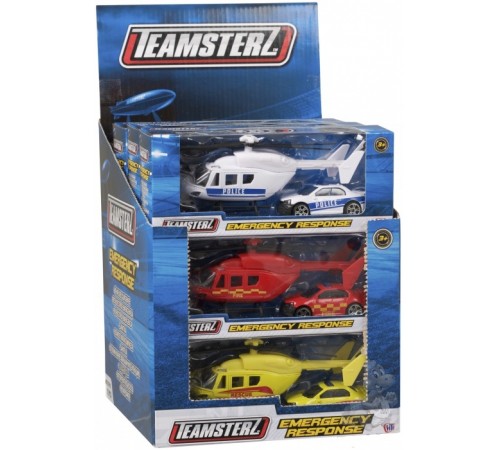  teamsterz 1373612.18 set de elicopter și mașina "asistență de urgență" în sort.