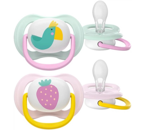  avent scf080/24 suzera din silicon ultra air (0-6 m.) 2 buc.