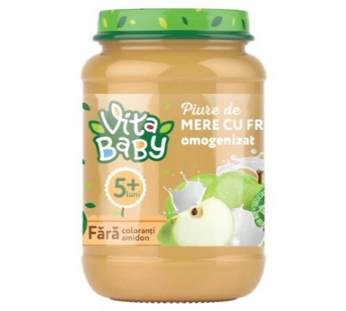 vita baby Пюре яблочное со сливками "Неженка" 180 гр.(5+)