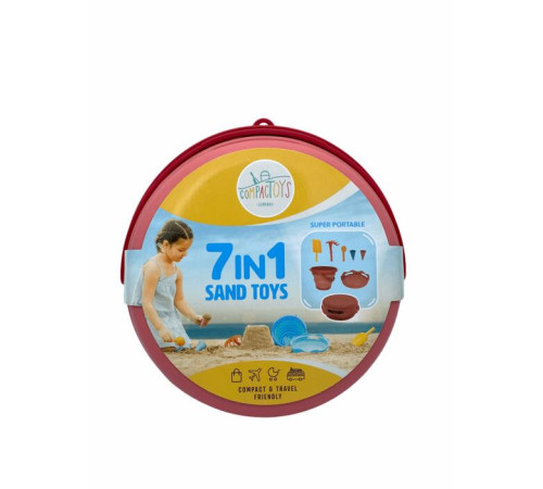 compactoys 99200201 set de nisip compact 7 &icirc;n 1 (rusu)