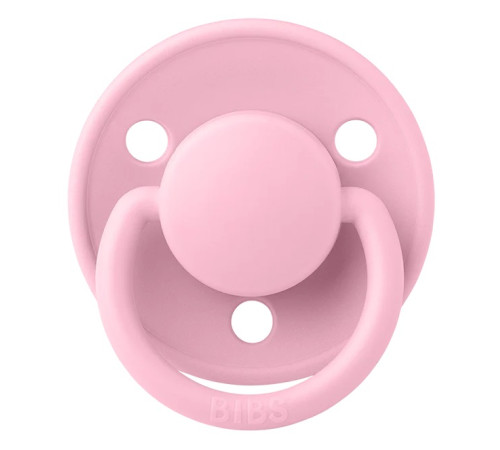  bibs Пустышка круглая латексная de lux (0-36 м.) baby pink