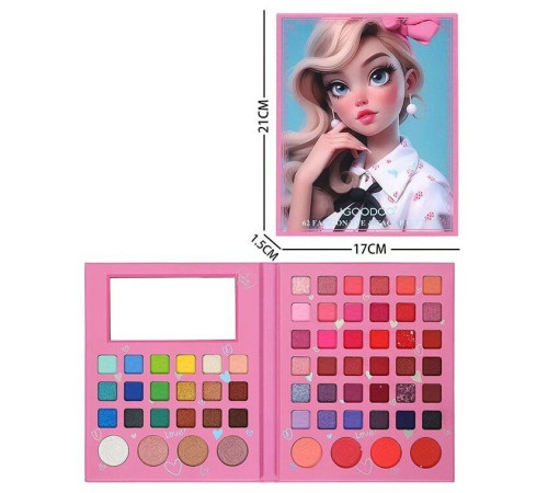 43466 set de machiaj pentru copii "igoodco" paletă cu 62 de culori