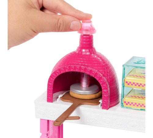 barbie jmk21 set de joacă cu păpușă "pizzerie  cu accesorii"