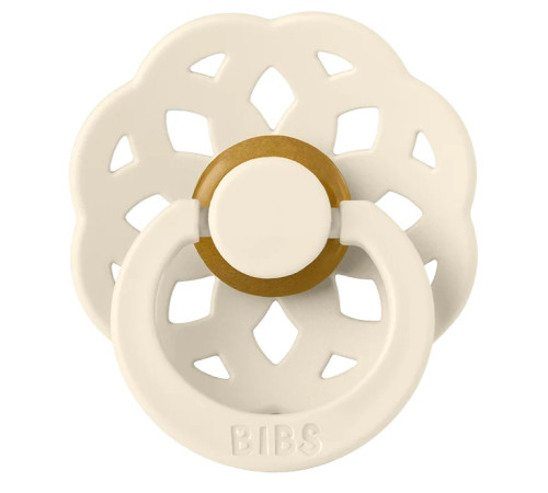 bibs Пустышка круглая латексная boheme s (0-6 м.) ivory