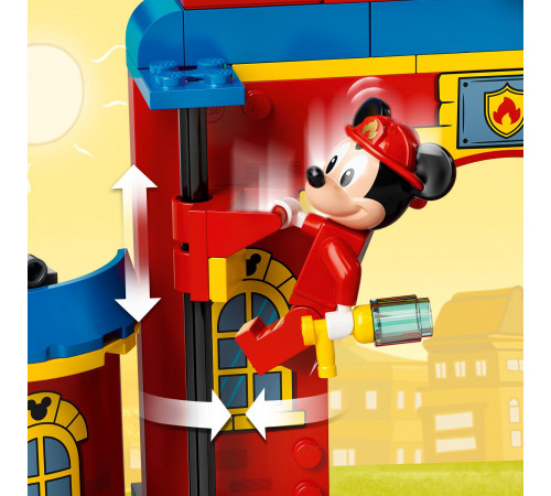 lego disney 10776 constructor "departamentul de pompieri și mașina lui mickey” (144 el.)