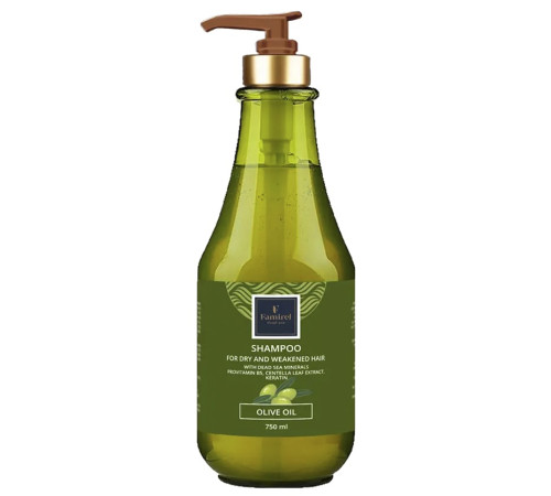 Famirel Увлажняющий шампунь для сухих и ослабленных волос с центеллой, кератином, оливковым маслом и минералами Мертвого моря (750 мл.) 084994  famirel Увлажняющий шампунь для сухих и ослабленных волос с центеллой, кератином, оливковым маслом и минералами Мертвого моря (750 мл.) 084994