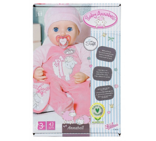 zapf creation 706299 Интерактивная кукла "baby annabell" (43 см.)