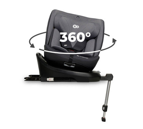 kinderkraft Автокресло i-360 i-size гр. 0/1/2/3 (40-150 см.) серый