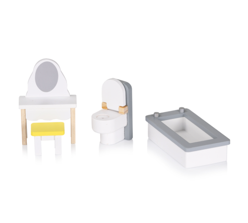 chipolino diwh02407627 Деревянный кукольный домик с 12 аксессуарами