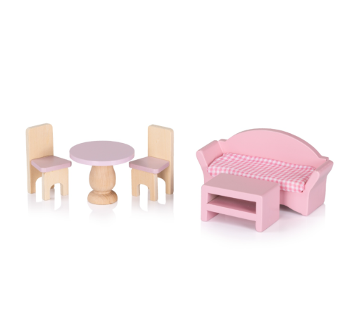 chipolino diwh02407627 Деревянный кукольный домик с 12 аксессуарами