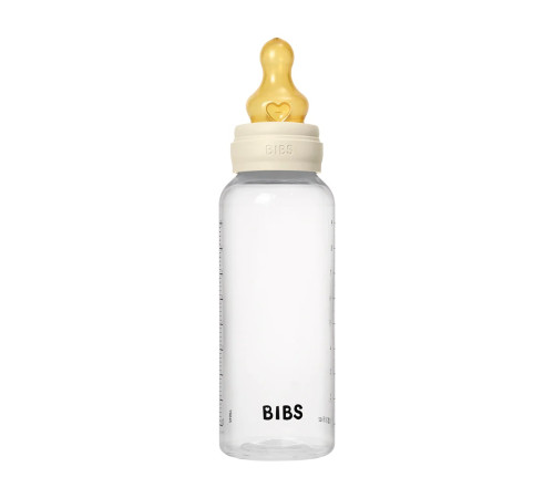 bibs biberon din plastic anticolic cu tetina din latex (270 ml.) ivory