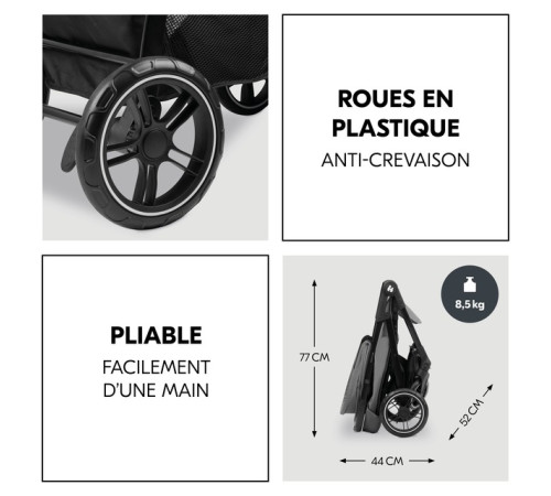 hauck cărucior 3 in 1 shop n care trio set grey