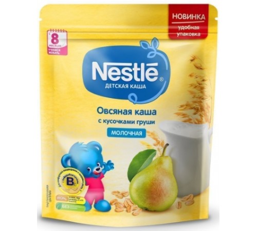 Детское питание в Молдове Nestle Каша молочная овсяная с кусочками груши 220 гр. (8 м+) nestle Каша молочная овсяная с кусочками груши 220 гр. (8 м+)