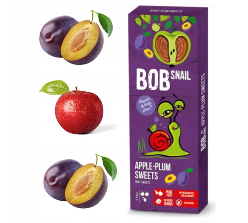 bob snail bomboane naturale "mere-prune" (30 gr.)