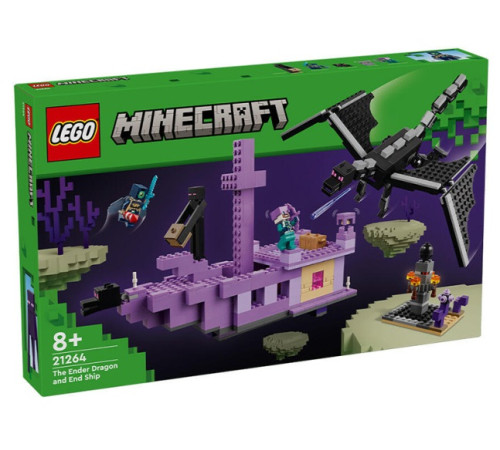 lego minecraft  21264 Конструктор "Эндер Дракон и Корабль Края" (657 дет.)