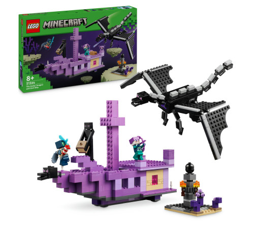 lego minecraft  21264 Конструктор "Эндер Дракон и Корабль Края" (657 дет.)