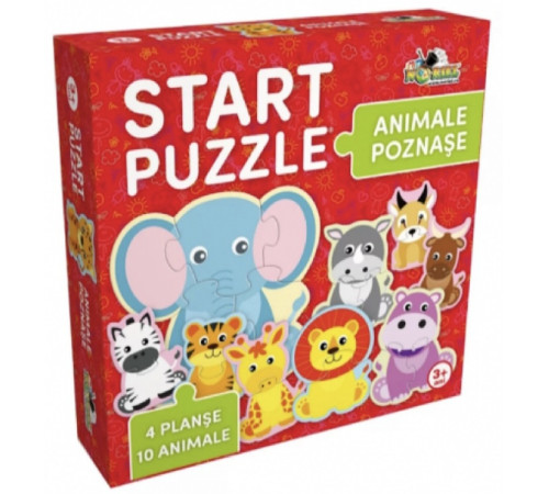  noriel nor2532 puzzle start puzzle 4-în-1 animale 