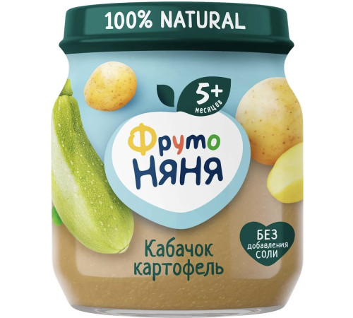 ФрутоНяня Пюре кабачок-картофель 110г. (5 м+)