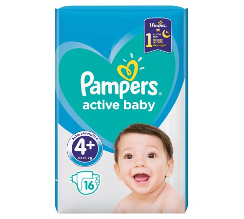 Pampers Active Baby 4+ (10-15 кг.) 16 шт. pampers active baby 4+ (10-15 кг.) 16 шт.