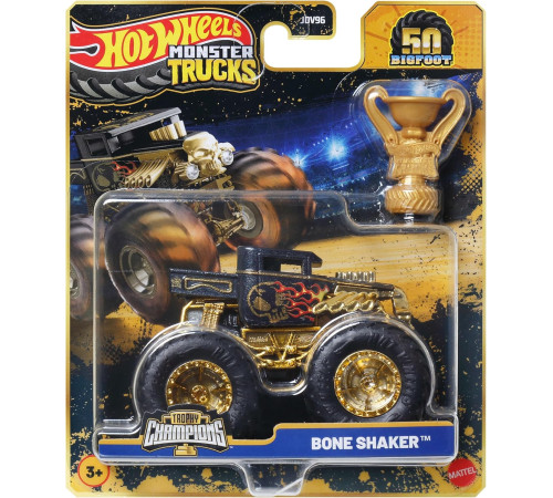 hot wheels jdv96 Машина "monster trucks" серии "bigfoot - Чемпион с кубком (в асс.)