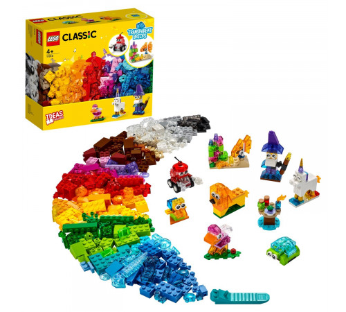 lego classic 11013 constructor "cuburi transparente" (500 el.)