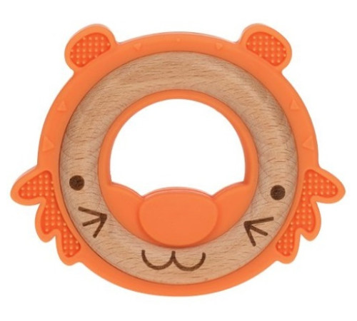 nuby nv06009 Прорезыватель дерево/силикон (в асс .)