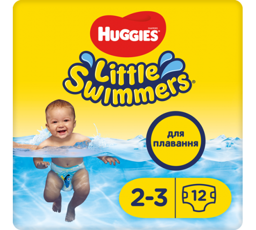 huggies little swimmers chiloței de înot 2-3  (3-8 kg.) 12 buc.