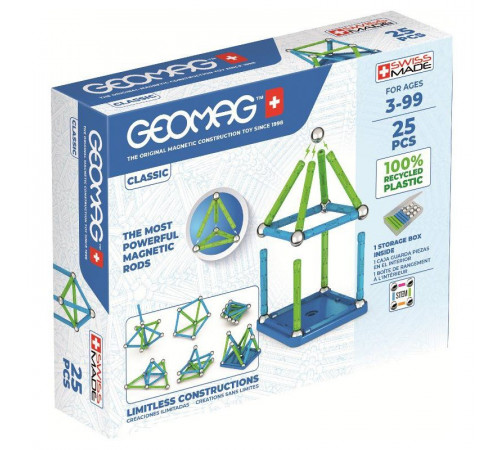 Детский магазин в Кишиневе в Молдове geomag 275 Магнитный конструктор "classic recycled" (25 дет.)