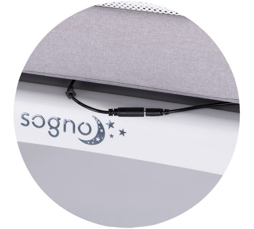 chipolino kossg02501gr Детская колыбель 2-в-1 со светодиодным дисплеем "sogno" grey