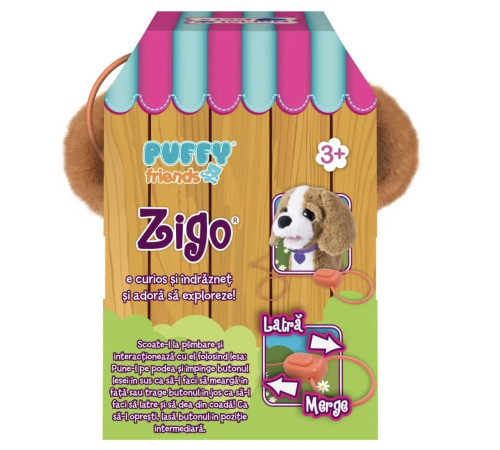 noriel int6741 puffy friends jucărie interactivă catelusul beagle “zigo”