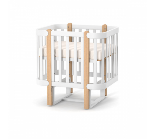 veres 05.1.1.21.06 opțiune cu saltea "patut-leagan ЛД5 monaco" (80x60 cm.) alb