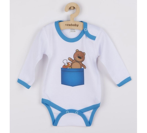 new baby 33096 body cu mânecă lungă "bear in the pocket" m. 68 (4-6 luni)