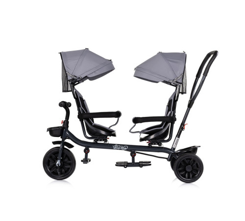 chipolino trkhh0262pl triciclu pentru gemeni "hip hop" platinum