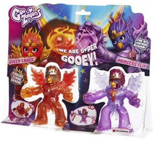 goozonians g07407 set de figuri elastice "queen ember vs princsess flik"