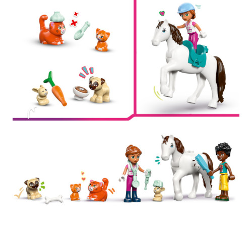 lego friends 42696 constructor "clinică veterinară pentru animale" (141 el.)
