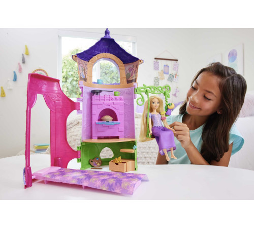 disney princess hlw30 Игровой набор с куклой “Башня Рапунцель”