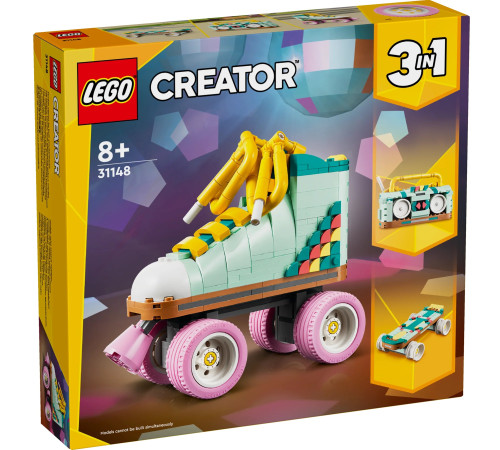  lego creator 31148 Конструктор 3 в 1 "Роликовые коньки ретро" (342 дет.)