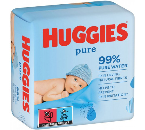 huggies servetele umede "huggies pure" (168 buc.)