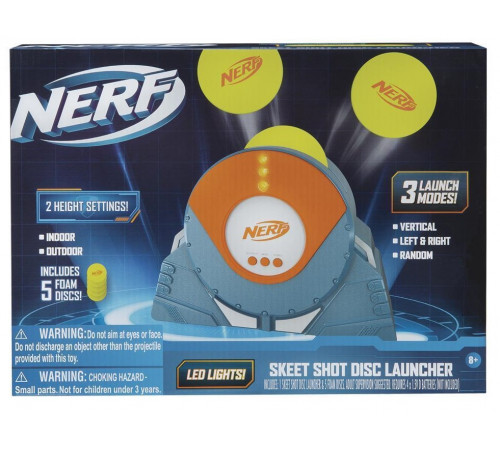  nerf nerf0289 Дисковая установка для стрельбы по тарелочкам "skeet shot disc launcher"