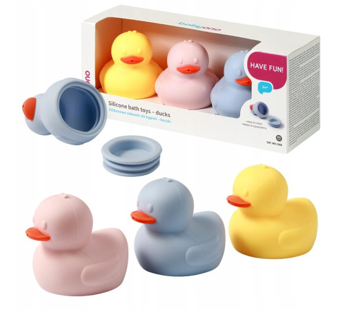  babyono 1568 Набор игрушек для купания "Уточки" (3 шт)