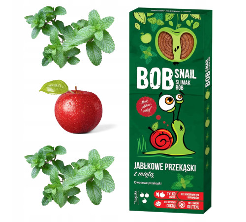 bob snail bomboane naturale "mere-mentă" (30 gr.)