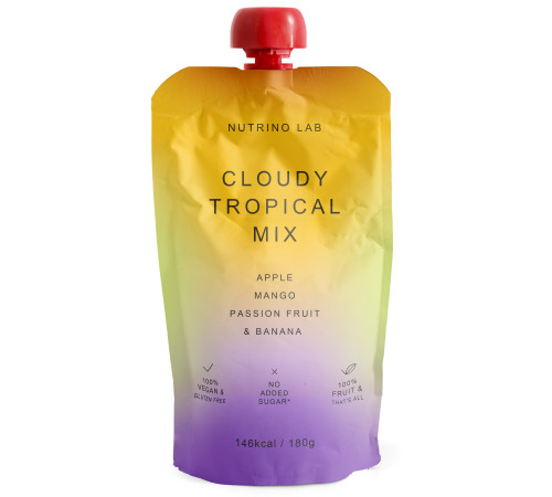  nutrino lab piure "cloudy tropical mix" măr-mango-fructele pasiunii-banana (180 gr.)