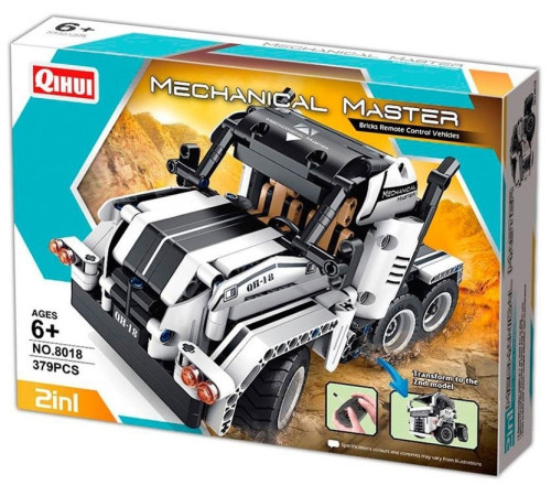 xtech bricks 8018 constructor cu telecomandă 2-în-1 "camion" (379 el.)