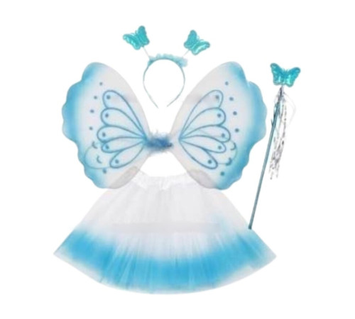 Jucării pentru Copii - Magazin Online de Jucării ieftine in Chisinau Baby-Boom in Moldova funny fashion zja359654 set aripi de fluture cu fustita, cerc si bagheta (albastru/roz)