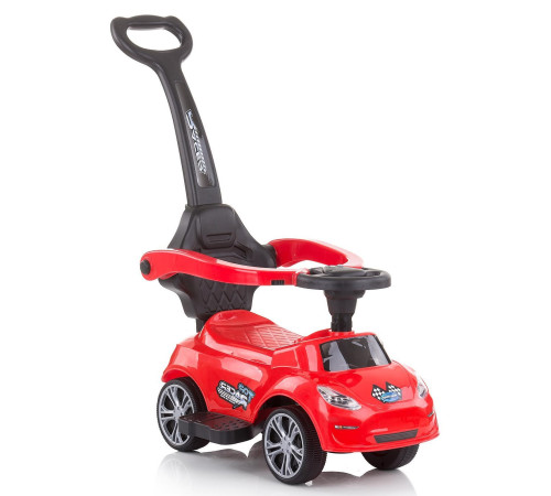Сhipolino roctr02103re Машина детская с ручкой "turbo" красный